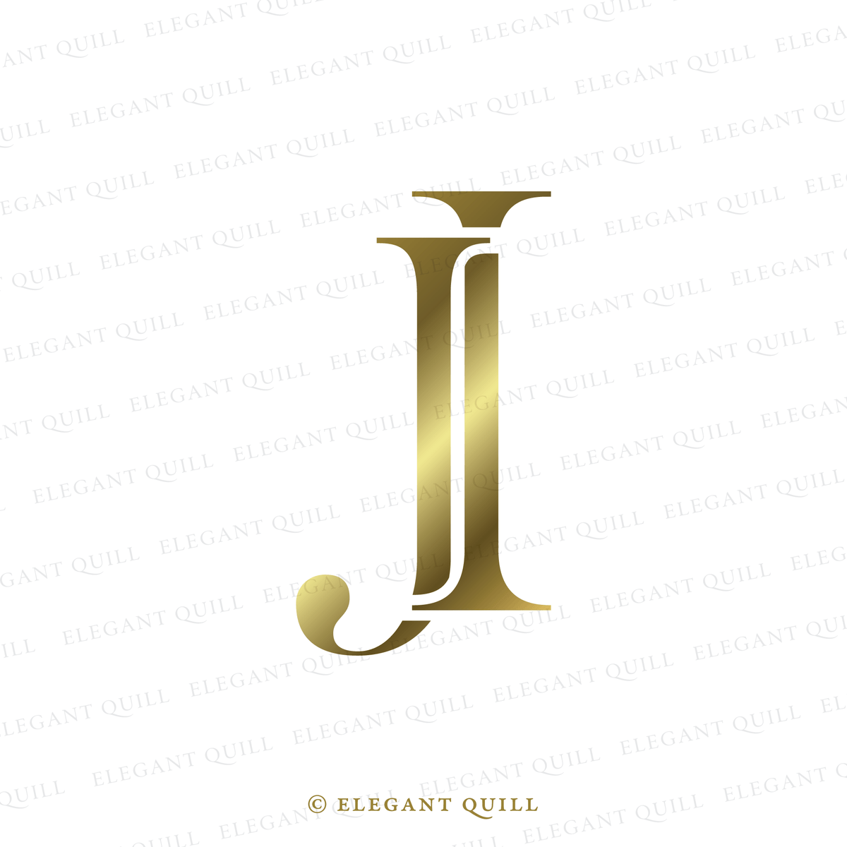 Wedding Monogram Design, YL Initials Logo – Elegant Quill