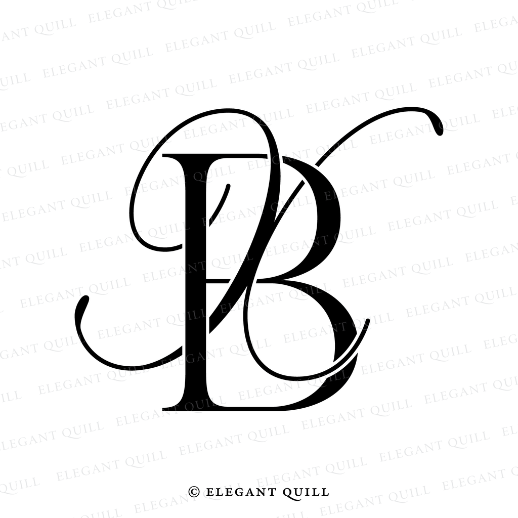 wedding logo monogram, XB initials