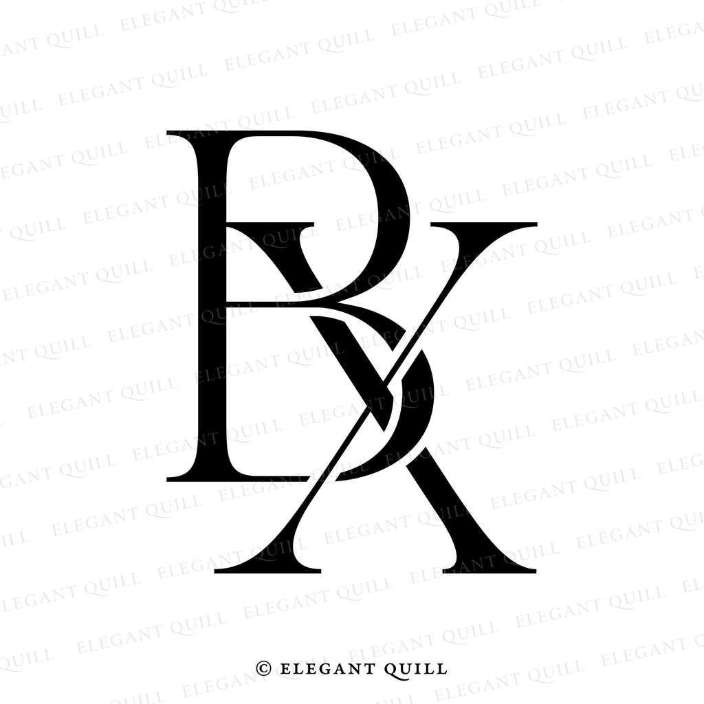 wedding monogram, BX initials