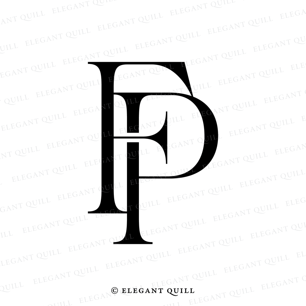 wedding monogram, FP initials