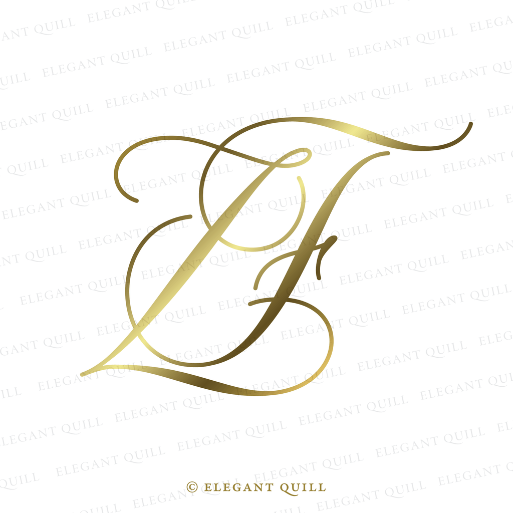 wedding monogram, FZ initials