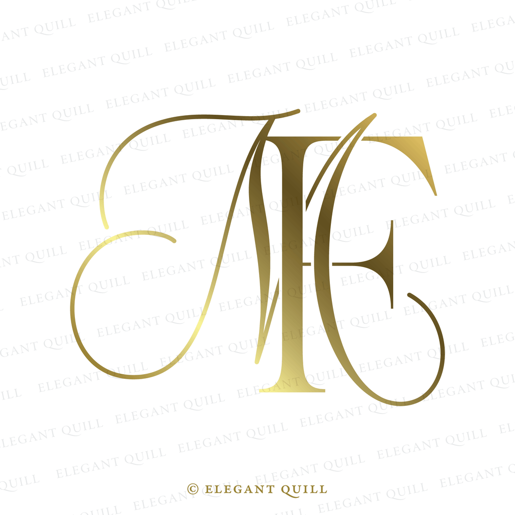 wedding monogram, MF initials