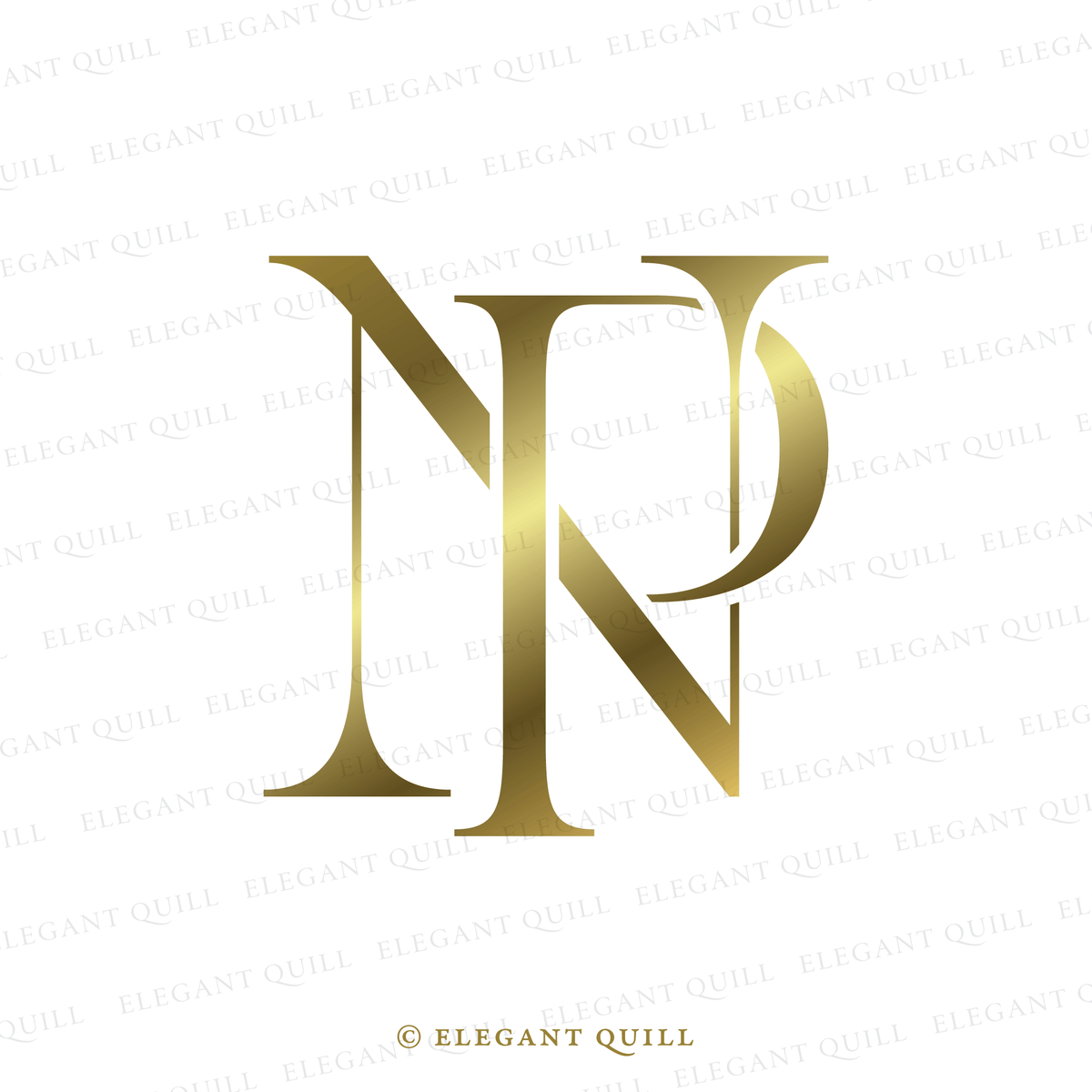 Np initials letter wedding monogram logos Vector Image