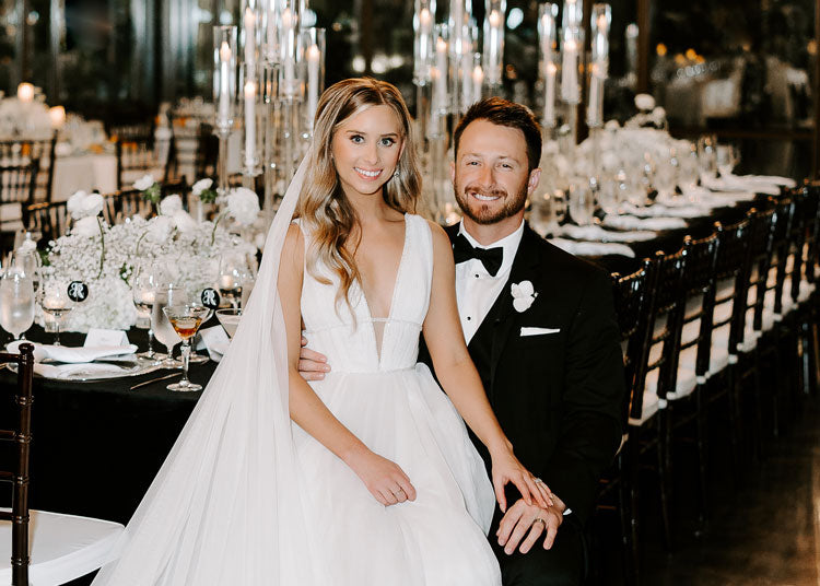 Luxe Winter Wedding Styled with a Modern Wedding Logo