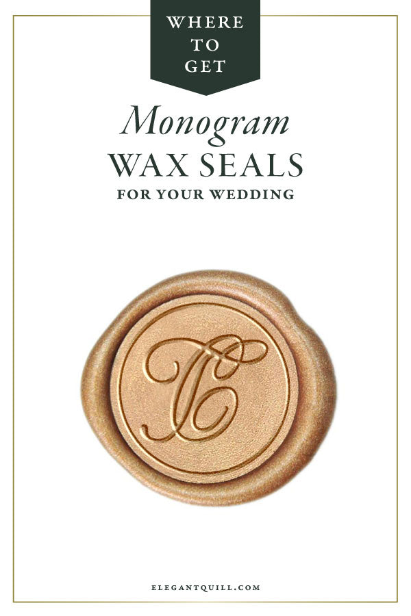How to get MONOGRAM WAX SEALS for your wedding paper