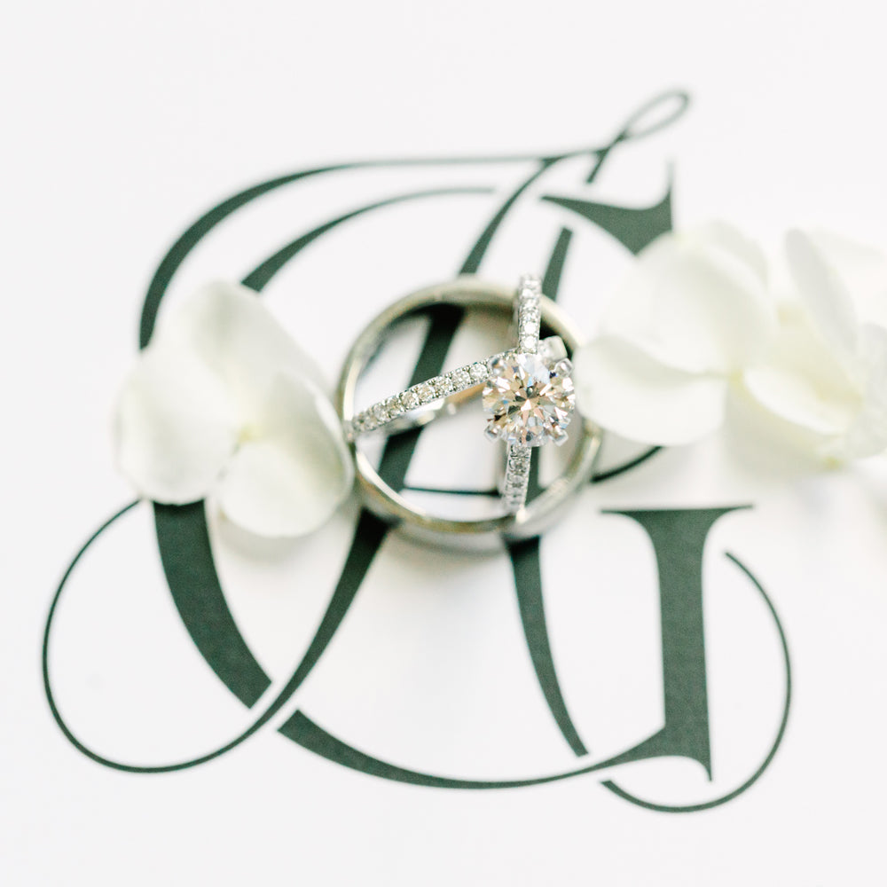 monogram with wedding ring