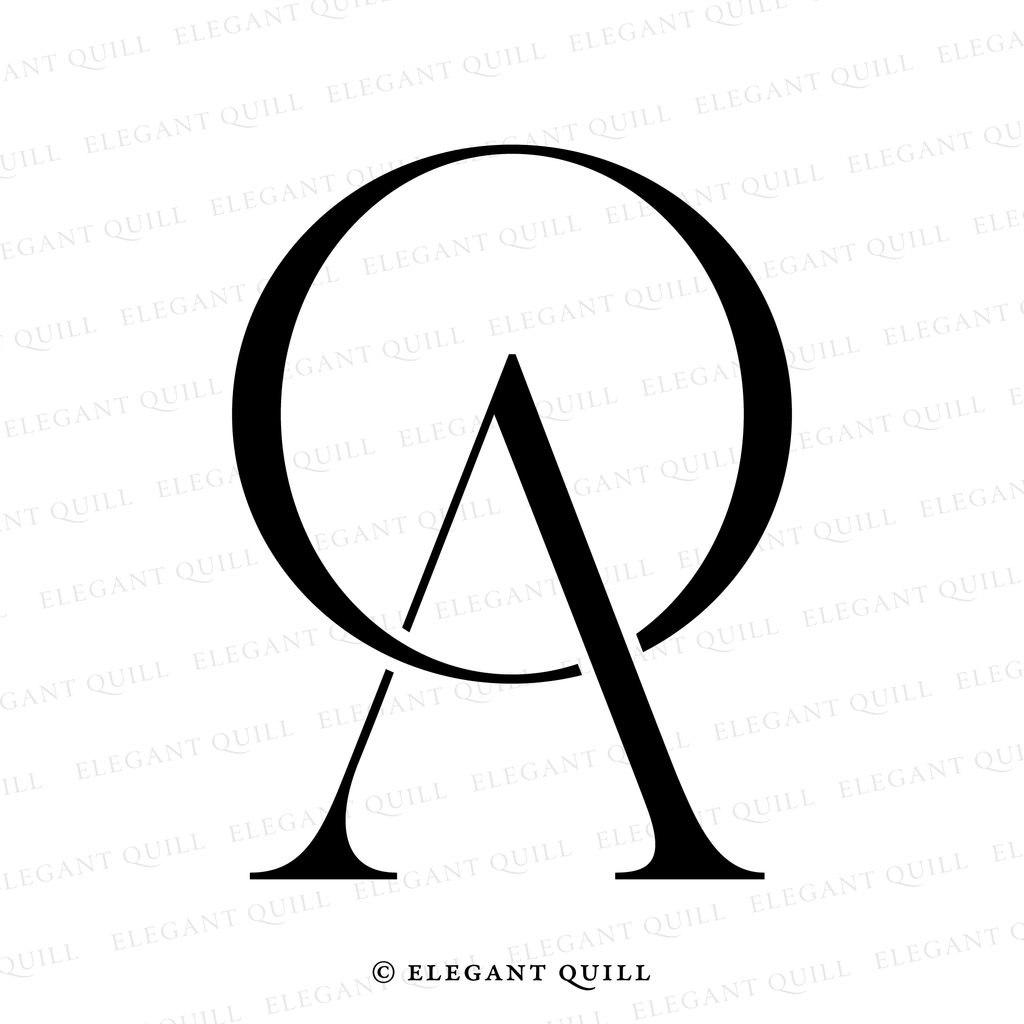 initials logo design, AO