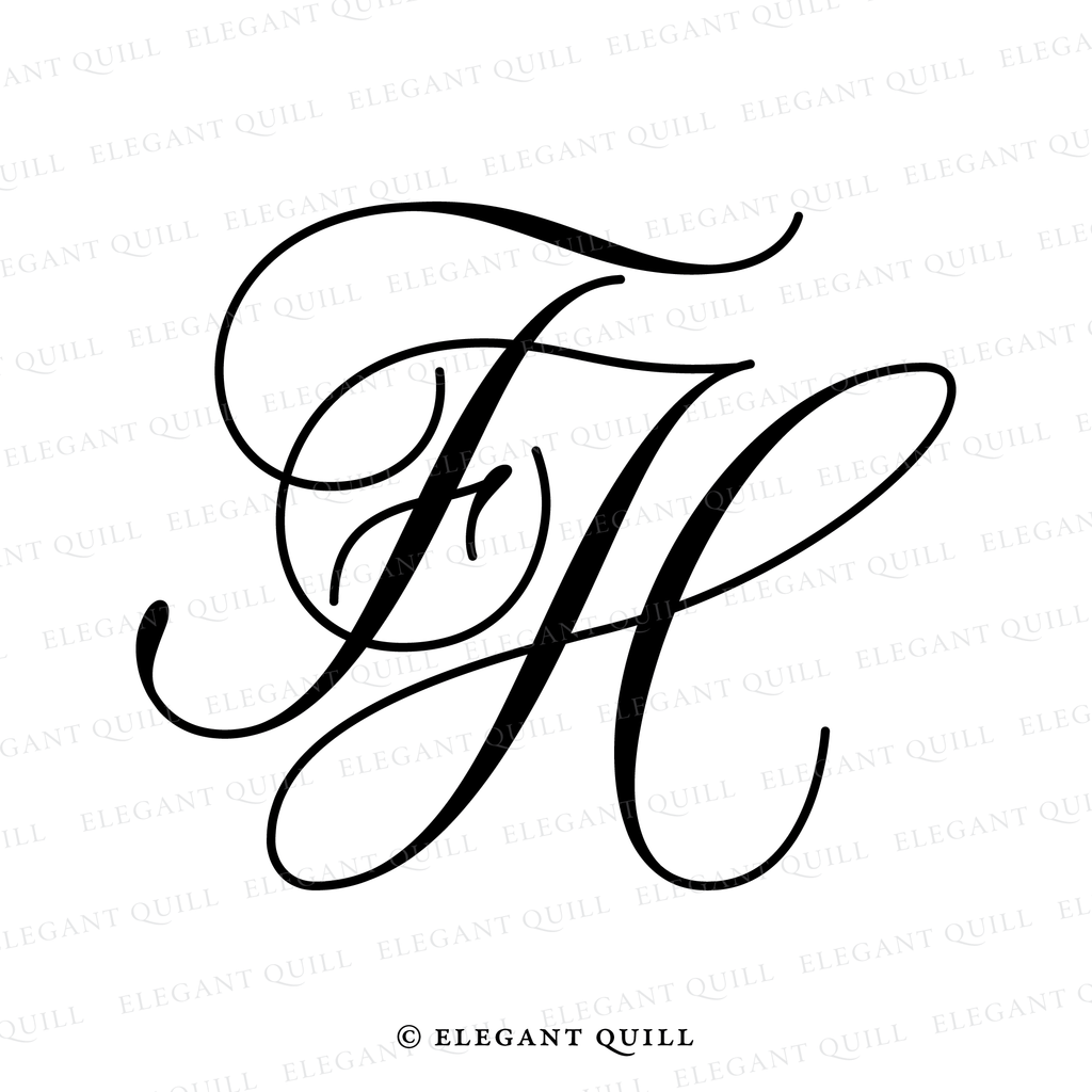 minimalist logo, FH initials