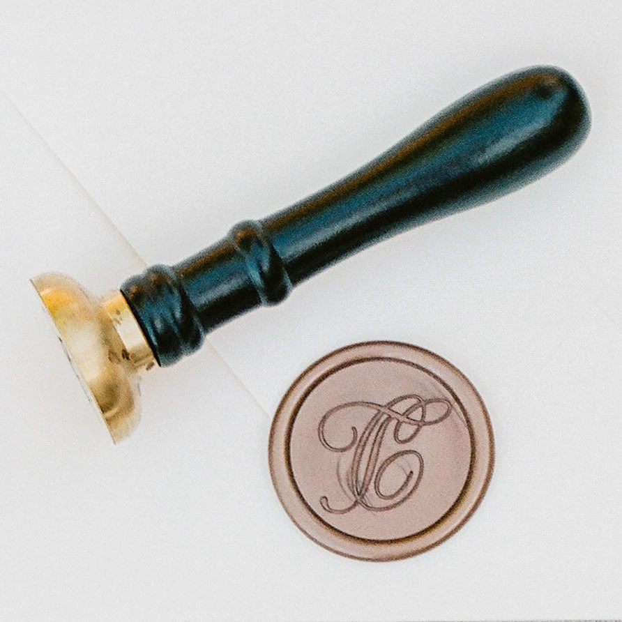 monogram wax seal for wedding invitations by Elegant Quill