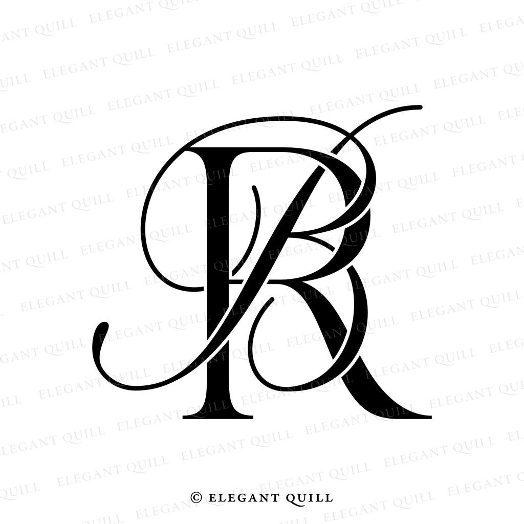 2 letter logo BR initials black