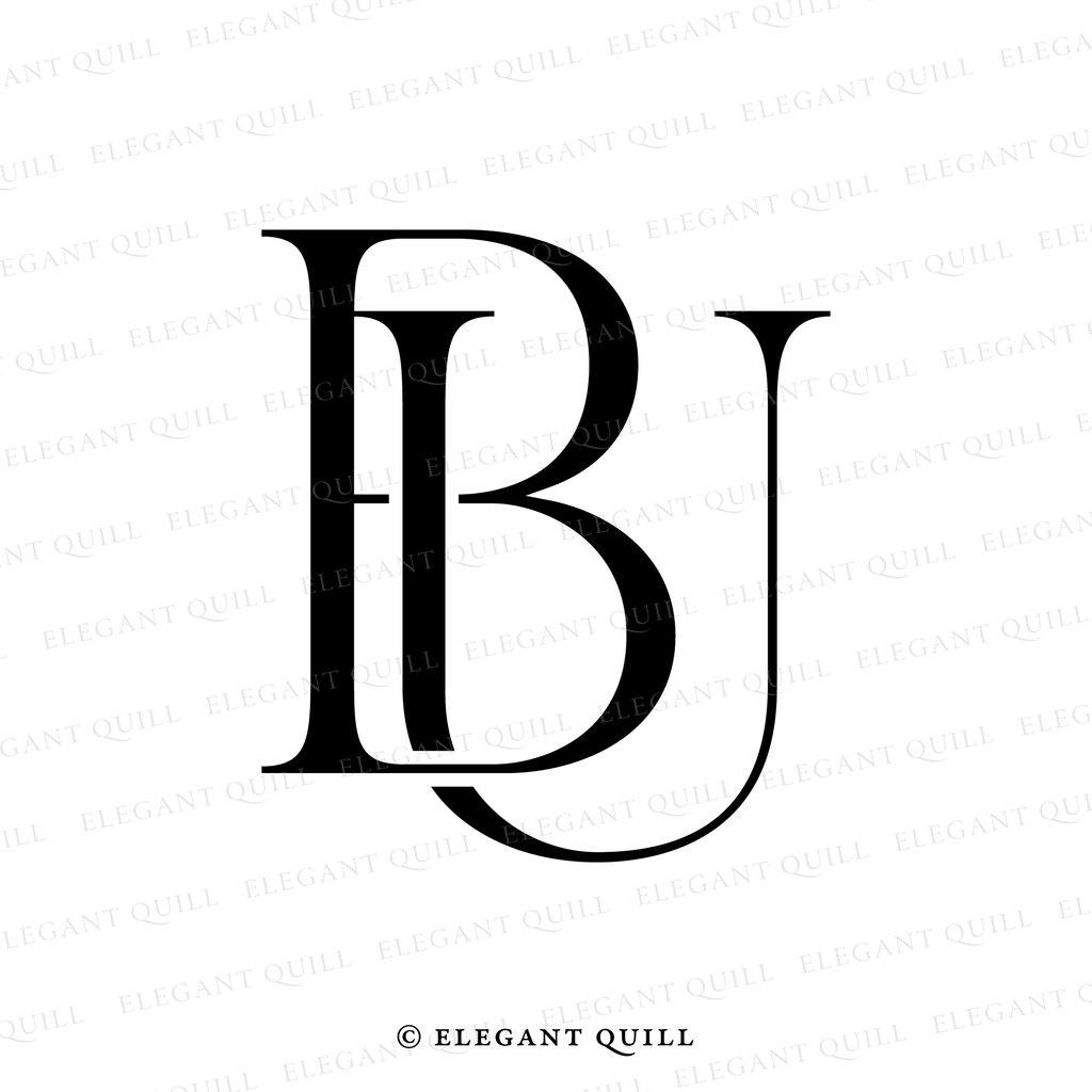 2 letter logo, BU initials