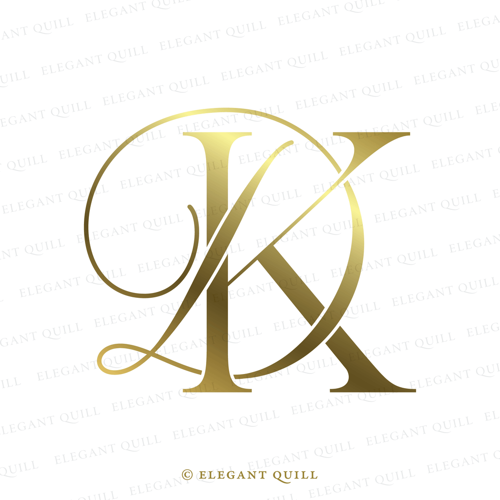 2 letter logo, DK initials