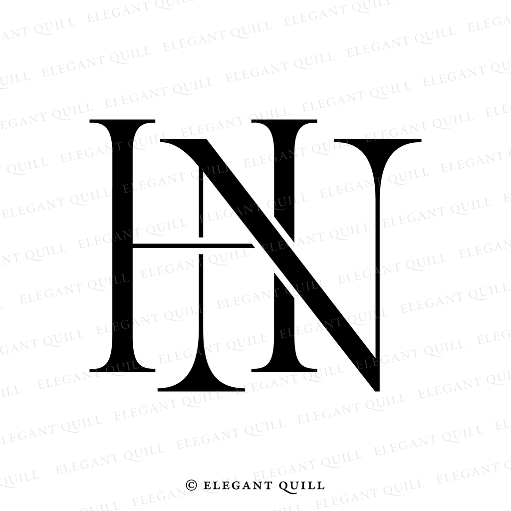 2 letter logo, HN initials