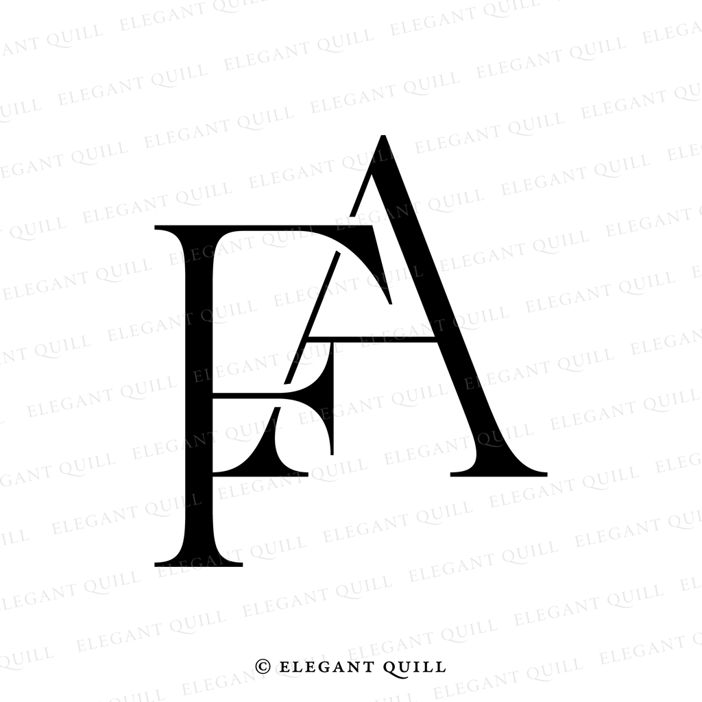 2 letter logo design, AF initials