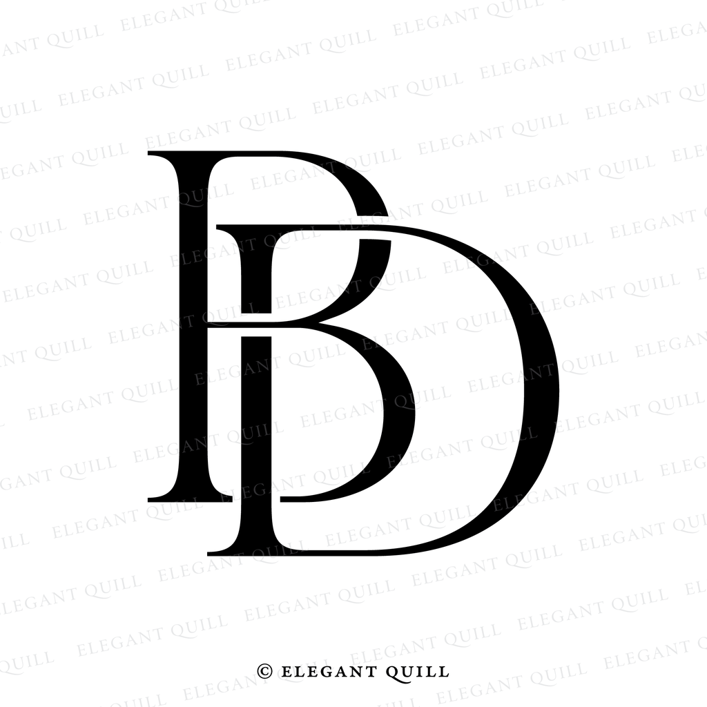 2 letter logo design, BD initials