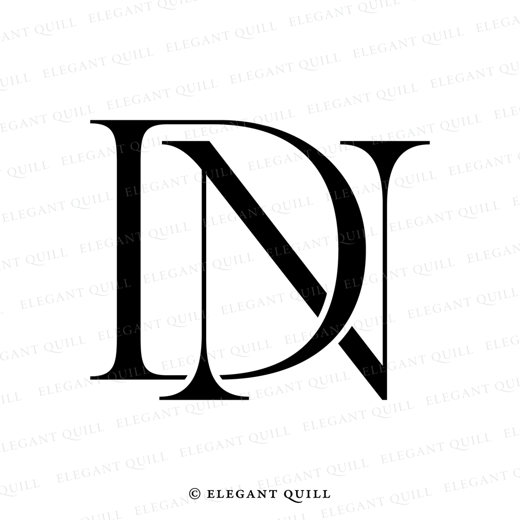 2 letter logo design, DN initials