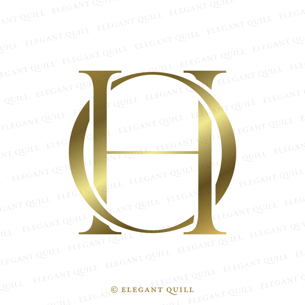2 letter logo design, HO initials