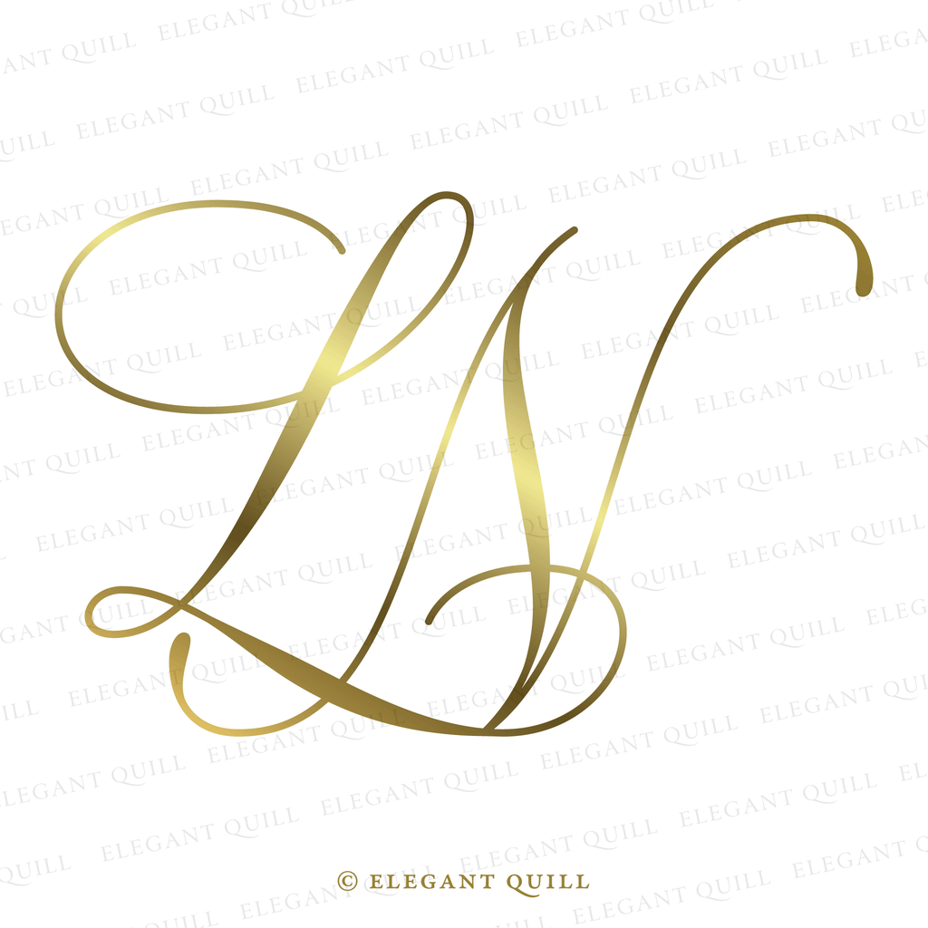 2 letter logo design, LN initials