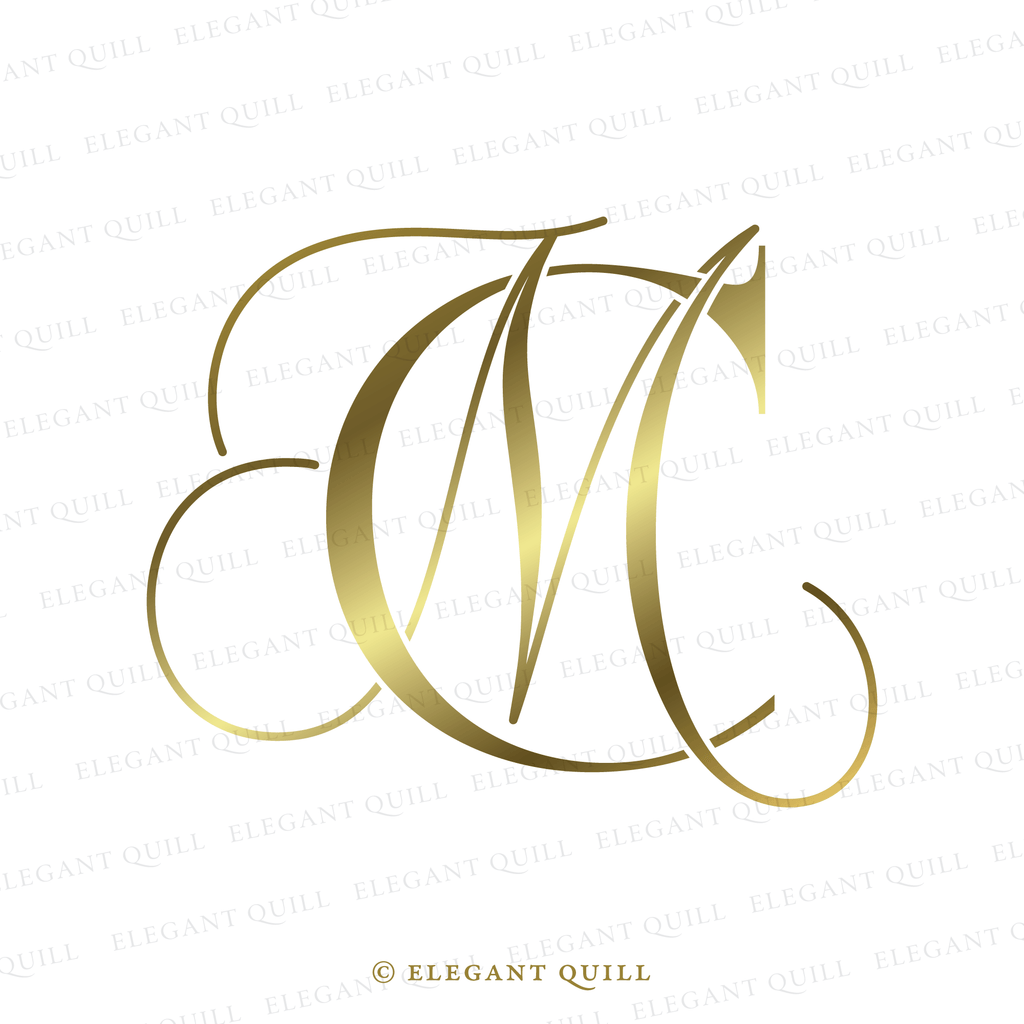 2 letter logo design, MC initials