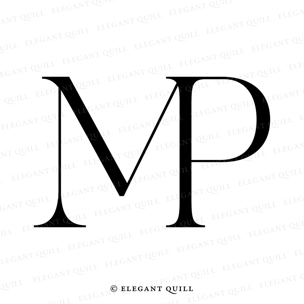 2 letter logo design, MP initials