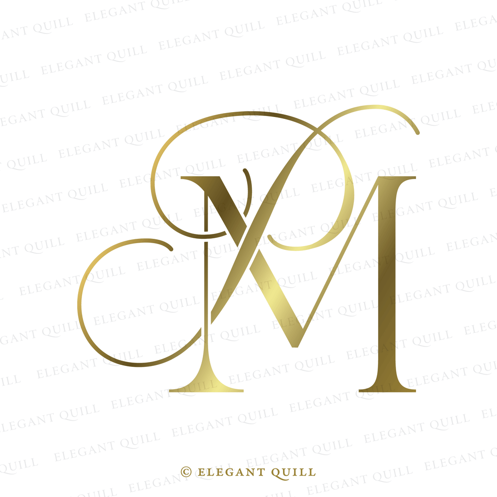 2 letter logo design, PM initials