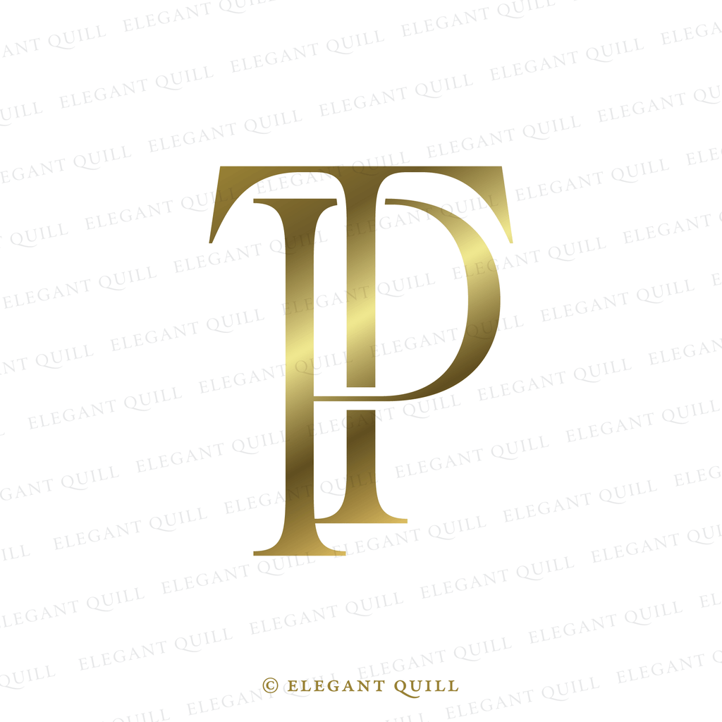 2 letter logo design, PT initials