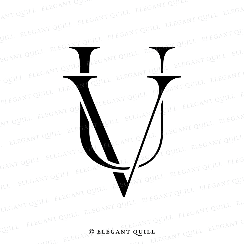 2 letter logo design, UV initials