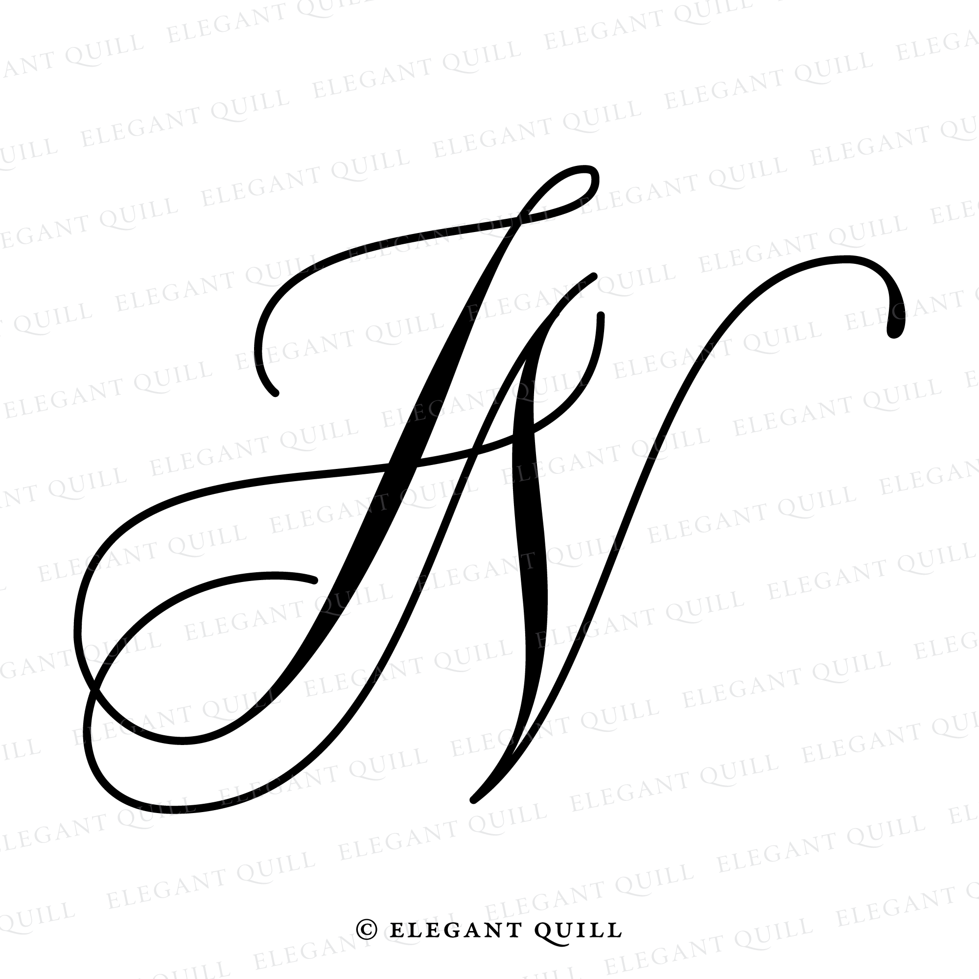 Stylish Initial Letter JN Logo or NJ Logo Design Vector 10808810 Vector Art  at Vecteezy