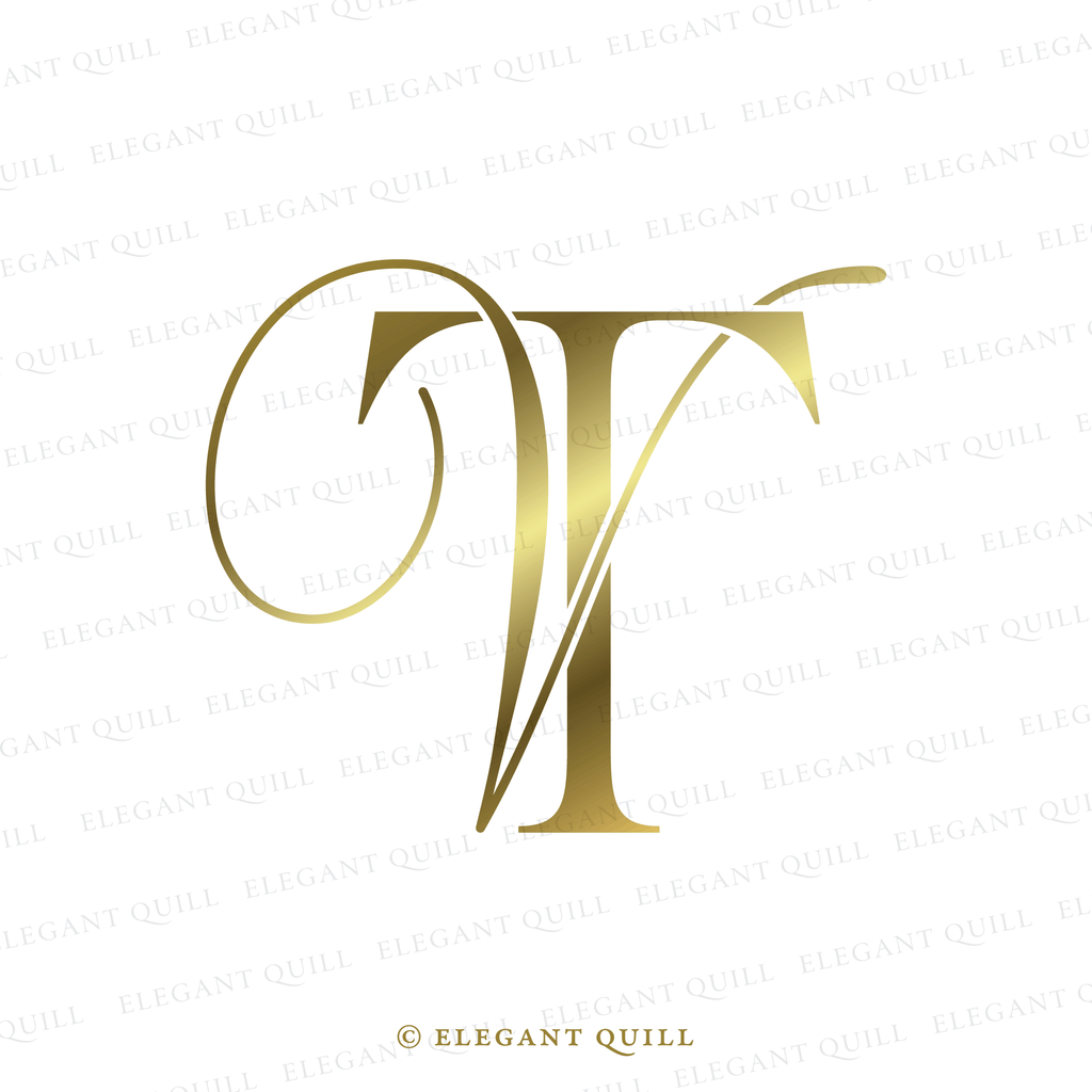 Business Logo Design, VT Initials – Elegant Quill