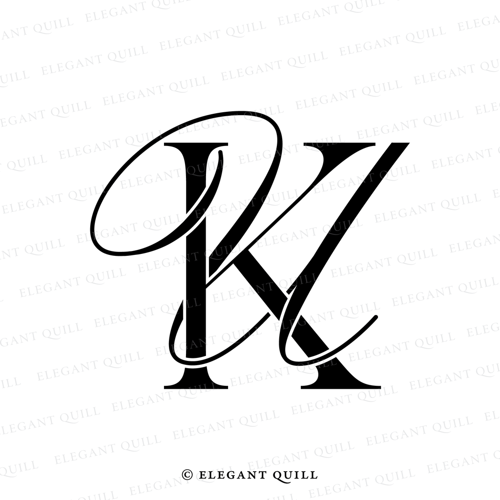 calligraphy logo, UK initials