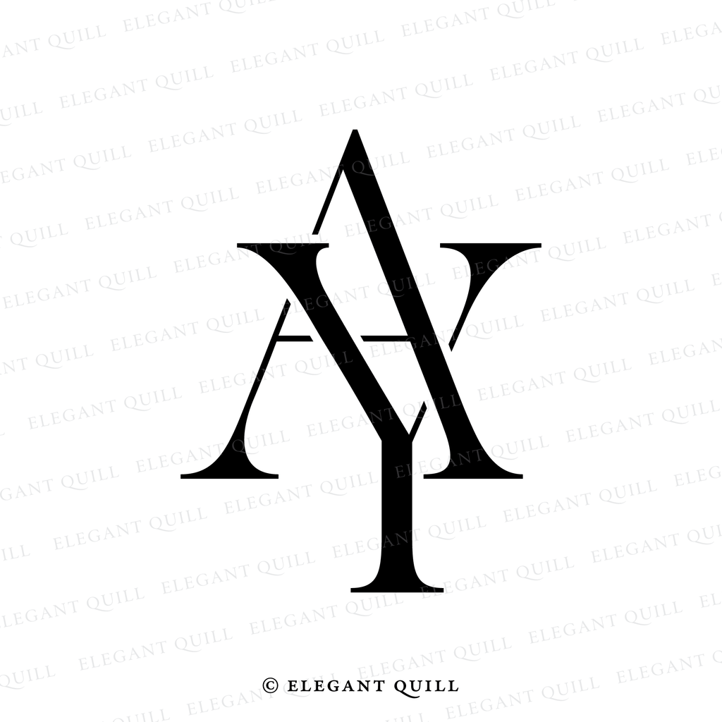 dance floor monogram, AY initials