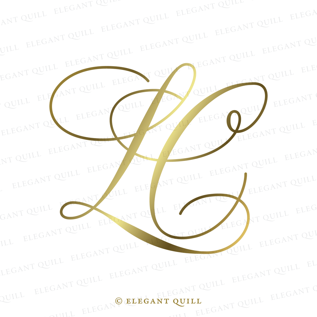 Dance Floor Monogram, CL Initials Logo – Elegant Quill