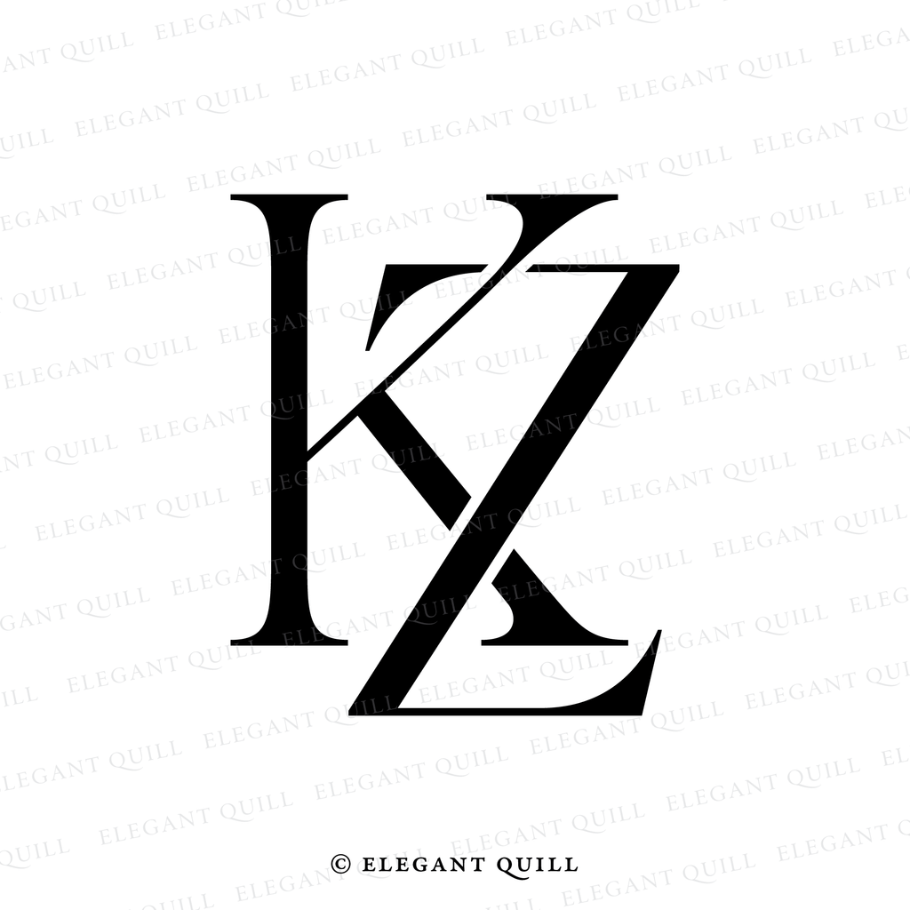 dance floor monogram, KZ initials