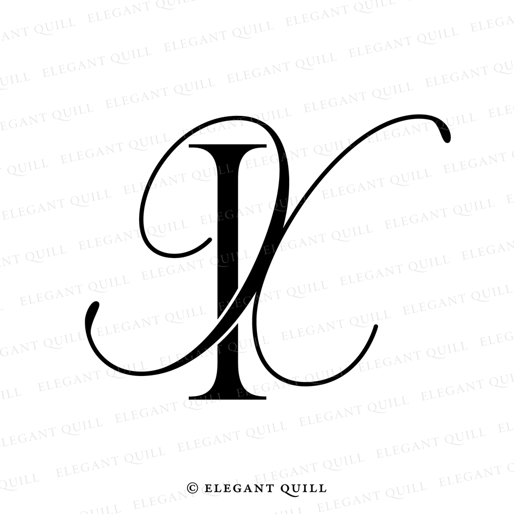 dance floor monogram, XI initials