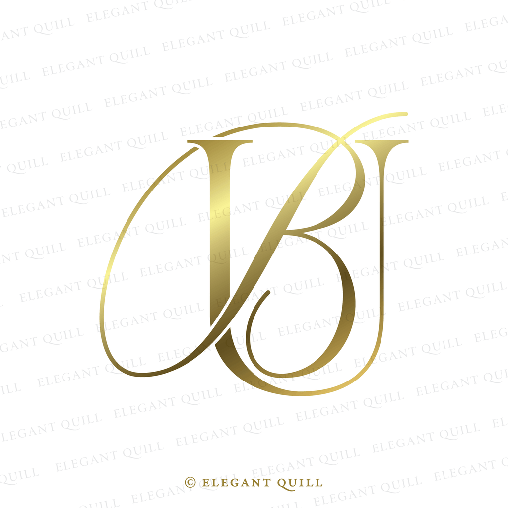 Wedding Initials, MM Logo – Elegant Quill