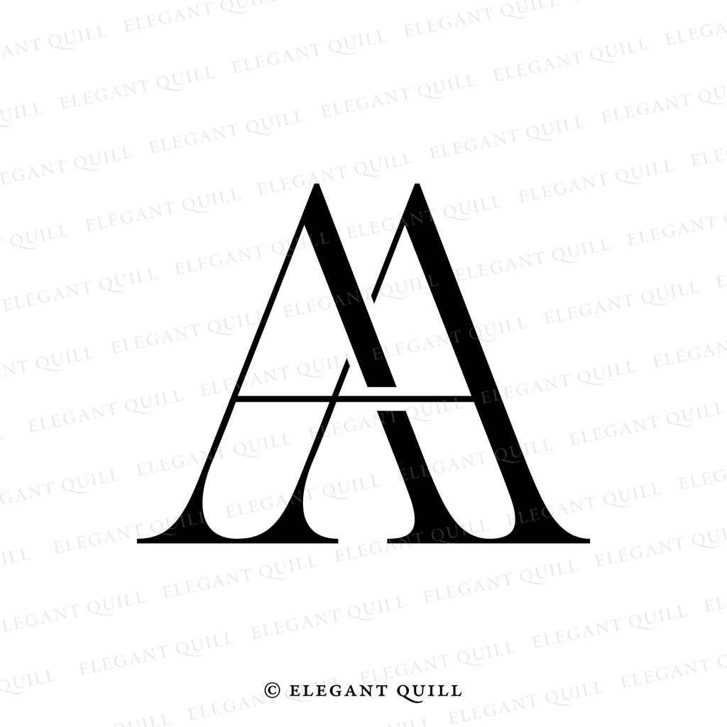 elegant logo, AA initials