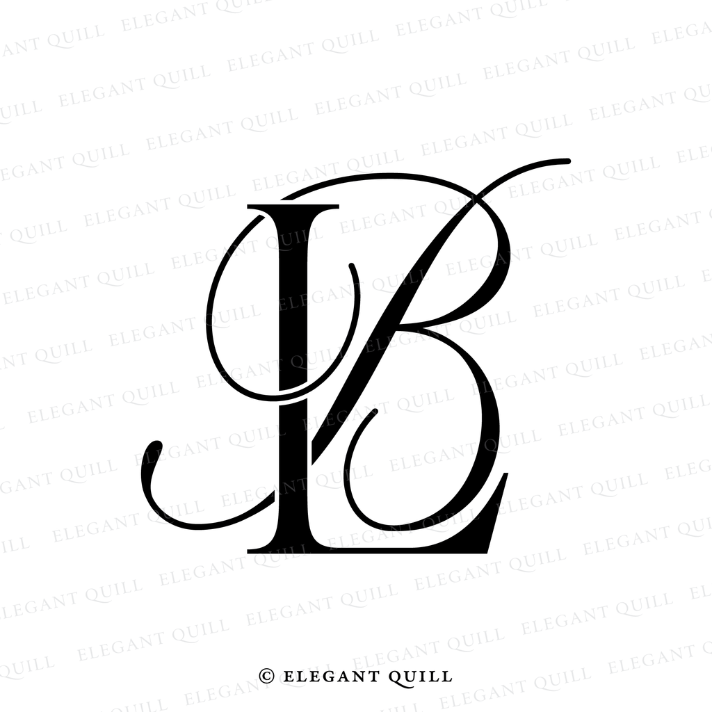 elegant logo, BL initials