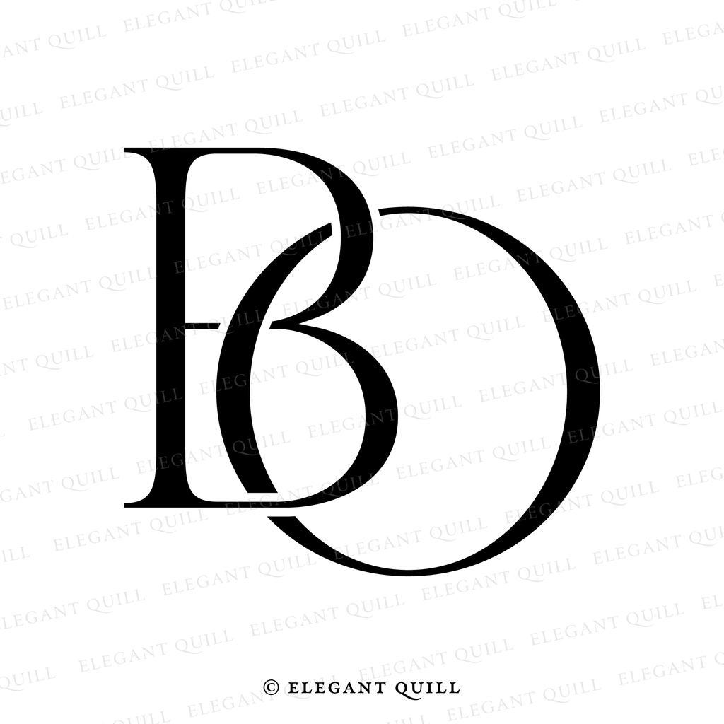 elegant logo, BO initials