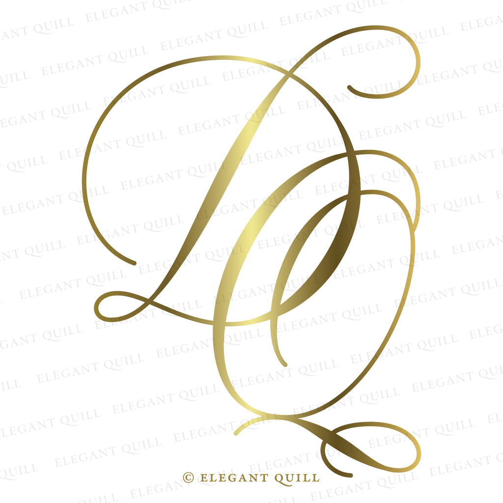 elegant logo, DQ initials