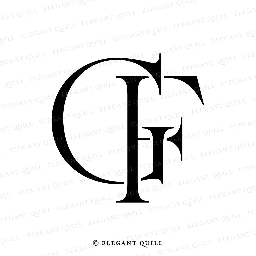 elegant logo, FG initials