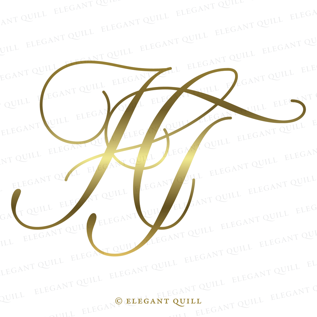 elegant logo, HT initials