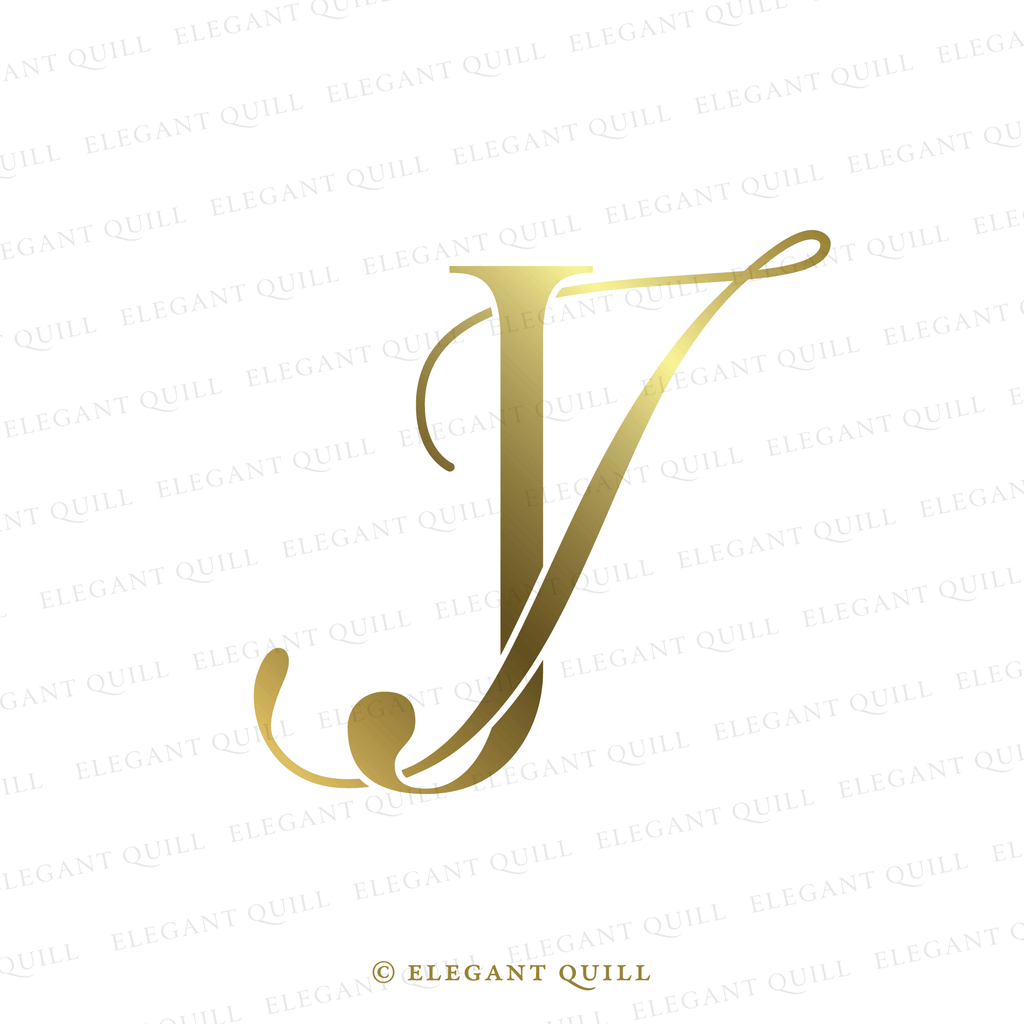 elegant logo, IJ initials