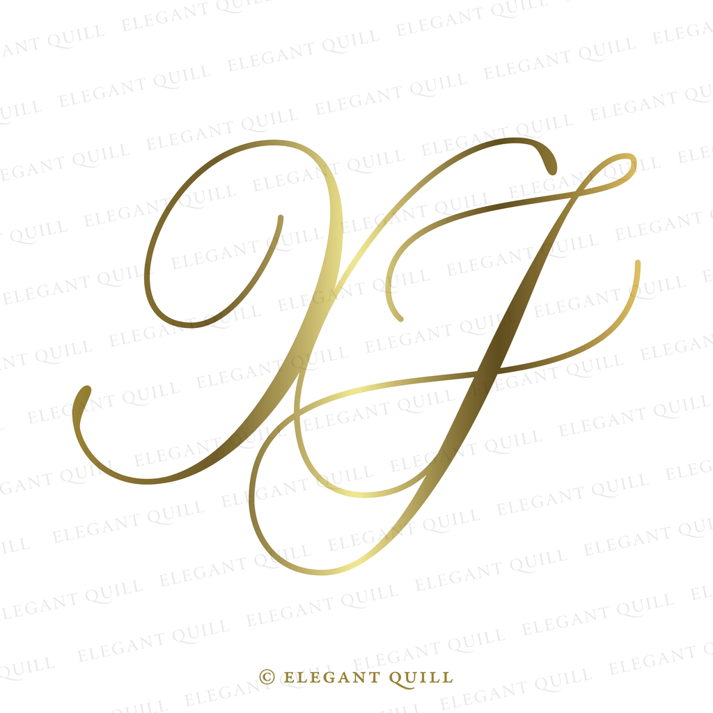 elegant logo, JX initials