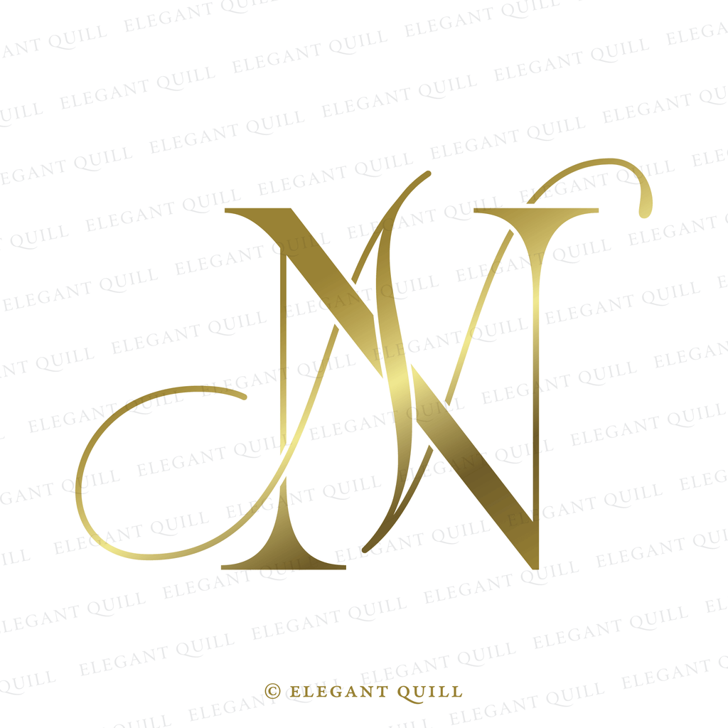 elegant logo, NN initials