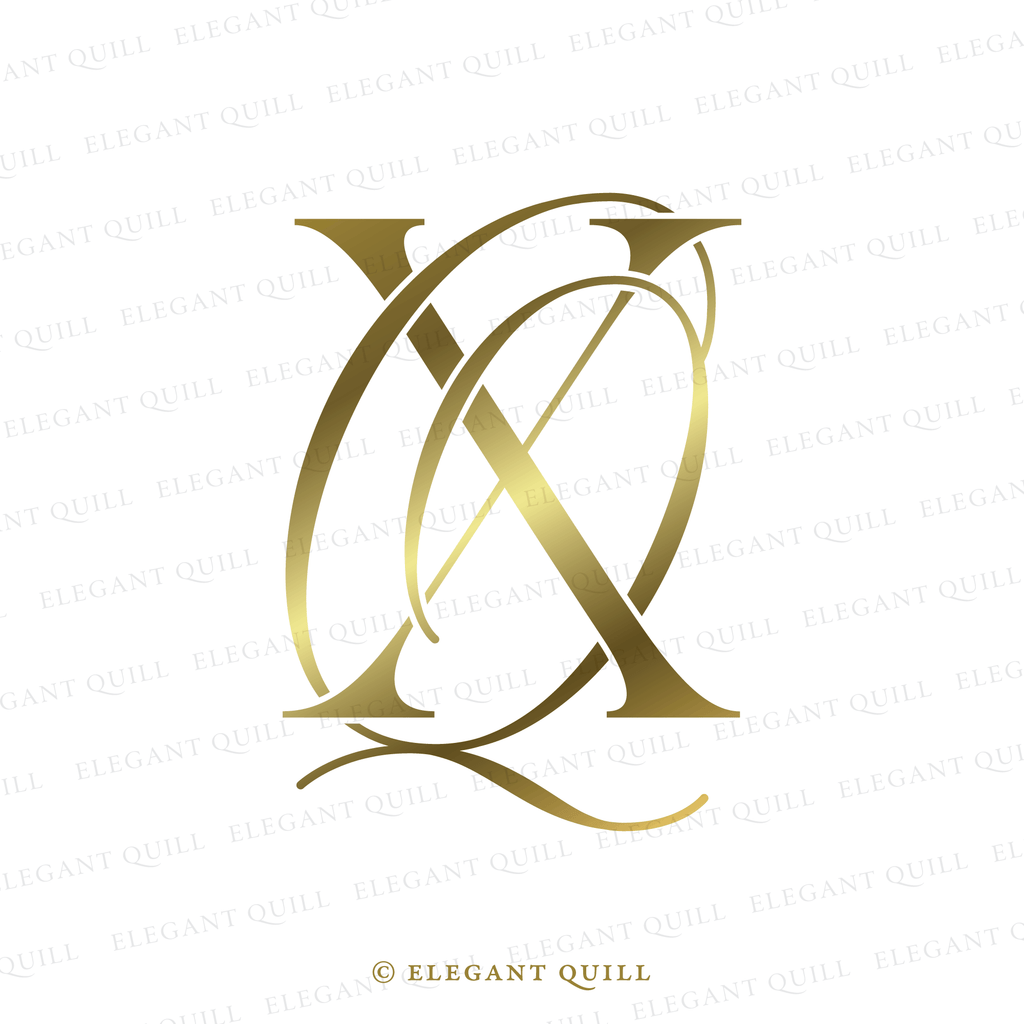 elegant logo, QX initials