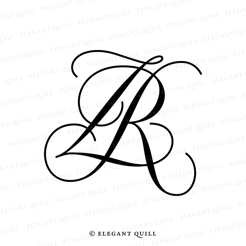 elegant logo, RZ initials