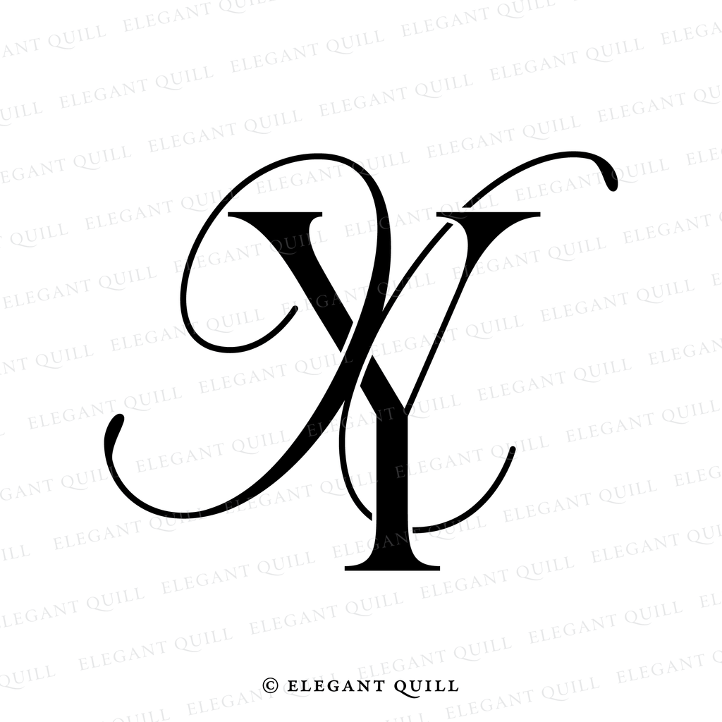 elegant logo, XY initials