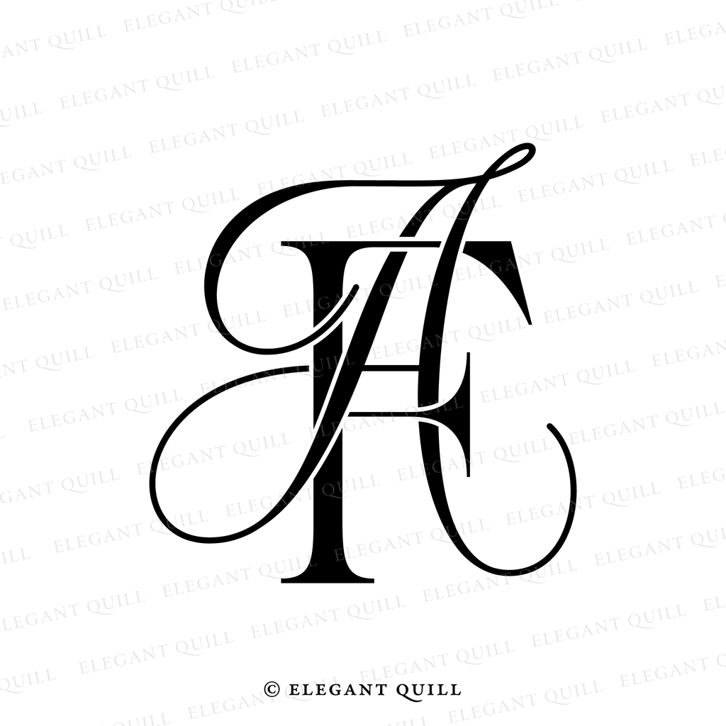elegant wedding monogram AF initials