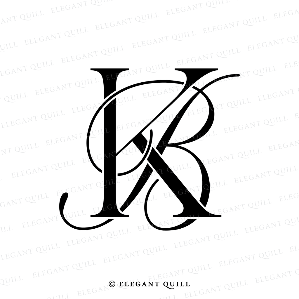 feminine logo, BK initials