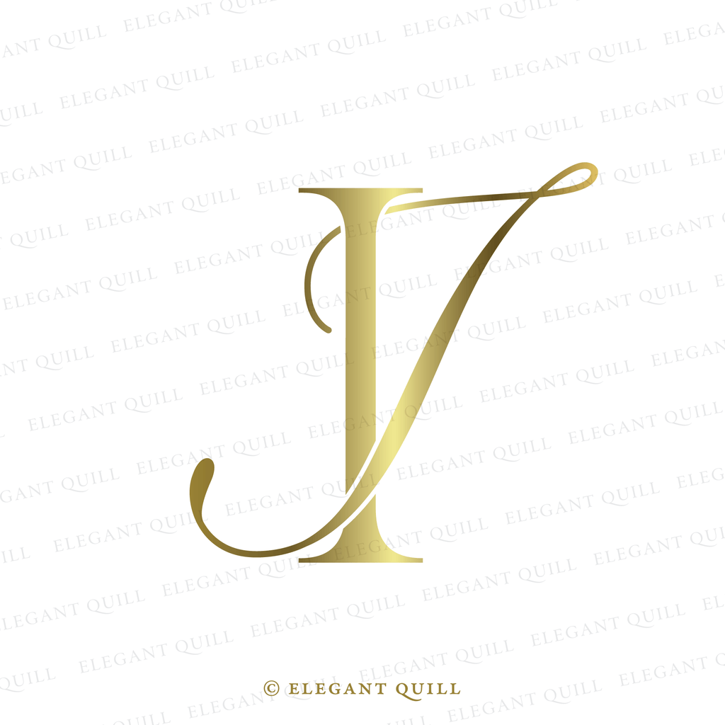 feminine logo, II initials